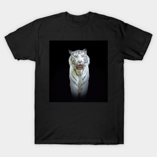 White Tiger Animal Wildlife Jungle Nature Travel Adventure Digital Painting T-Shirt